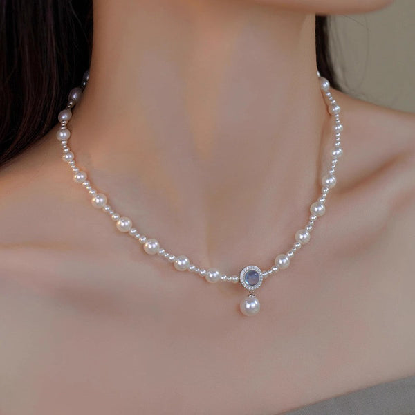 Pearl Necklace for Women Light Luxury Niche Design Collarbone Chain High-end Versatile Accessory