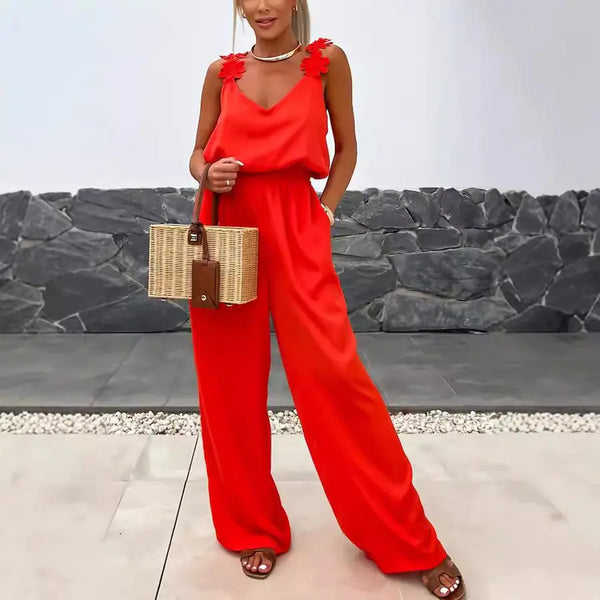 💥【30% OFF】2025 New Sleeveless Jumpsuit, INS Casual Style, Women's Loose Jumpsuit!